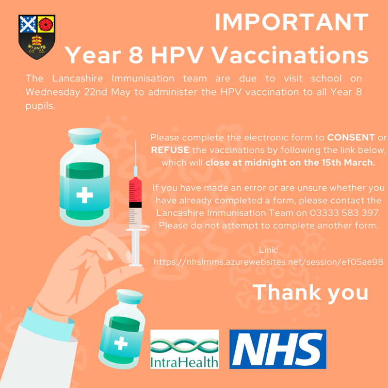 Image of Y8 HPV Vaccination 